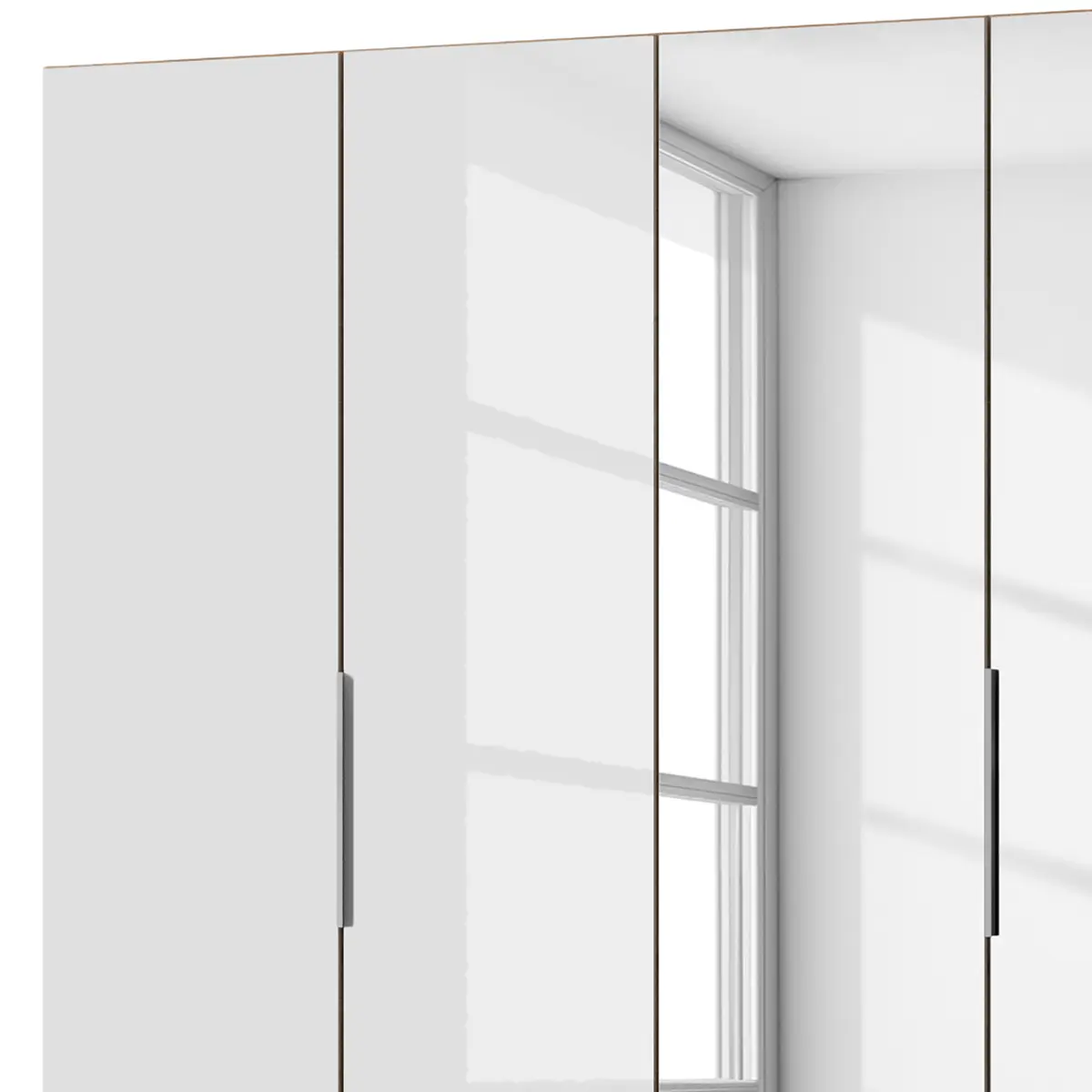 Drehtürenschrank Level 36 D II 300 x 216cm Weiß/Hochglanz