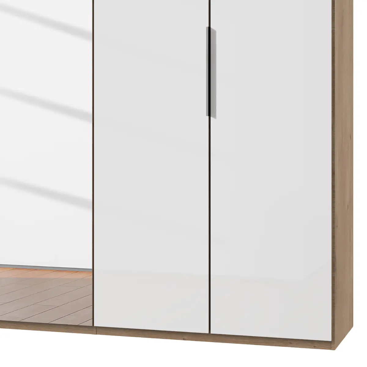 Drehtürenschrank Level 36 D II 300 x 216cm Weiß/Hochglanz