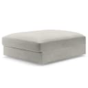 Polsterhocker Big Grau/Platingrau Webstoff Palila Modern | Grau