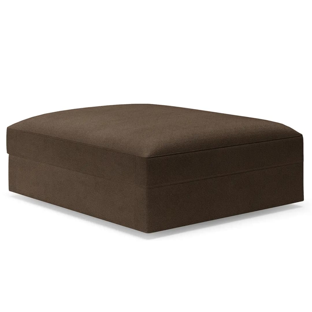 Polsterhocker Big Braun/Espresso Webstoff Palila | Braun
