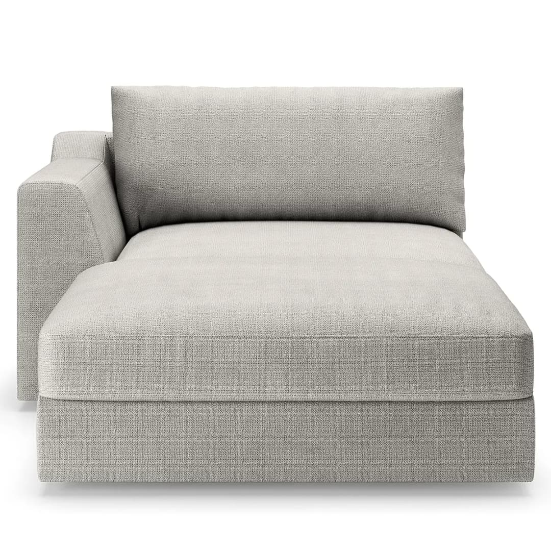 Recamiere Grau/Platingrau Webstoff Palila | Grau