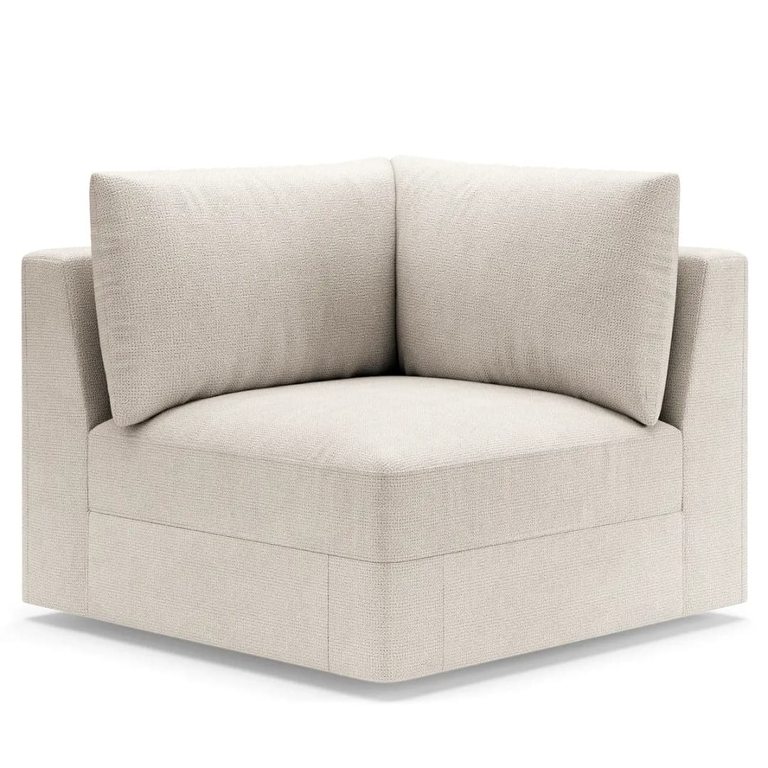 Ecksofa Beige/Kaschmir Webstoff Palila | Beige