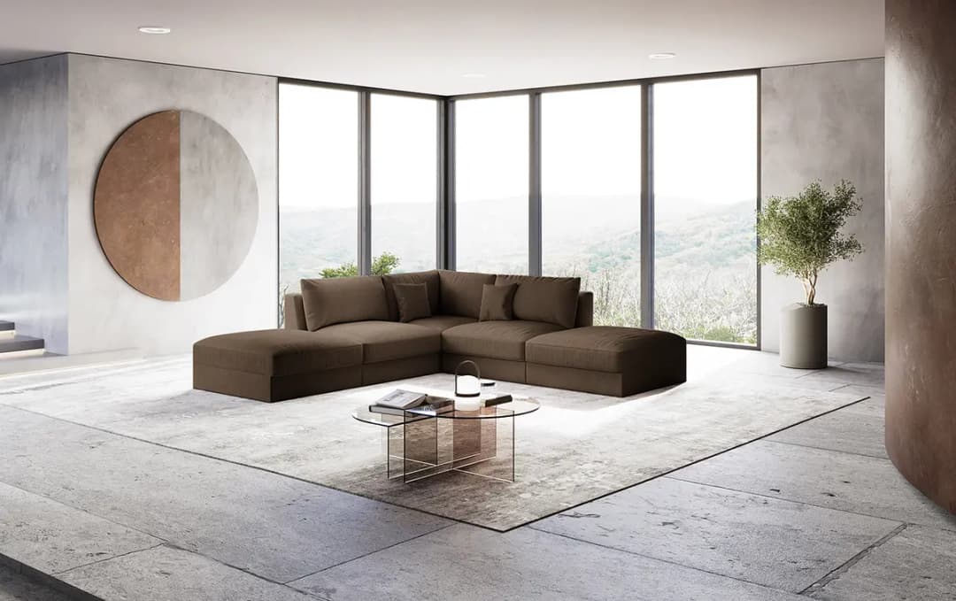 Ecksofa Palila | Braun