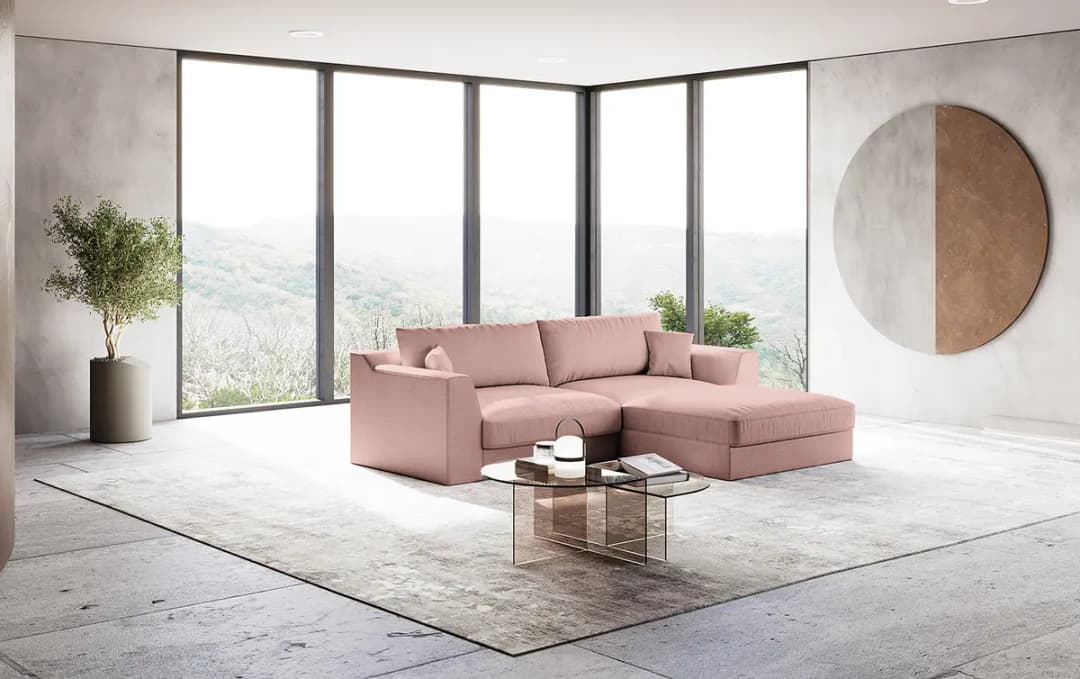 Ecksofa Palila | Rosa