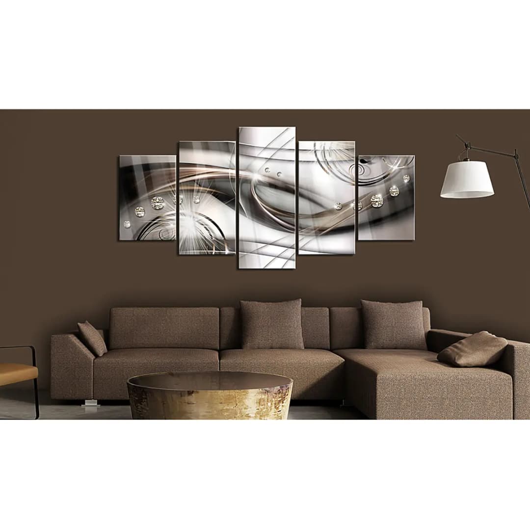 Acrylglasbild Brown Glitter | Mehrfarbig