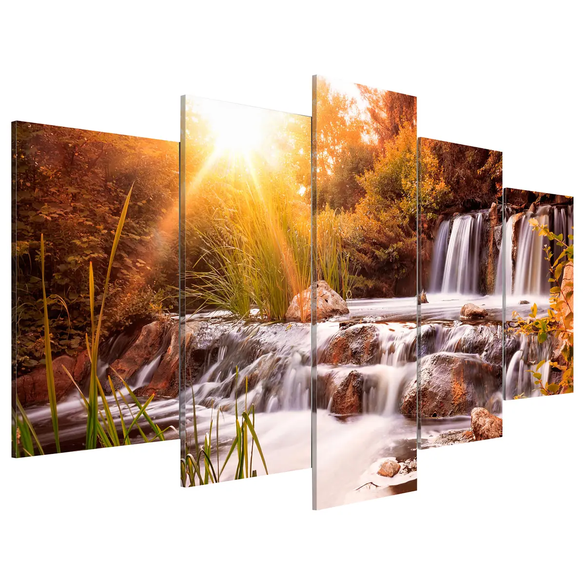 Acrylglasbild Autumn's Valley | Mehrfarbig