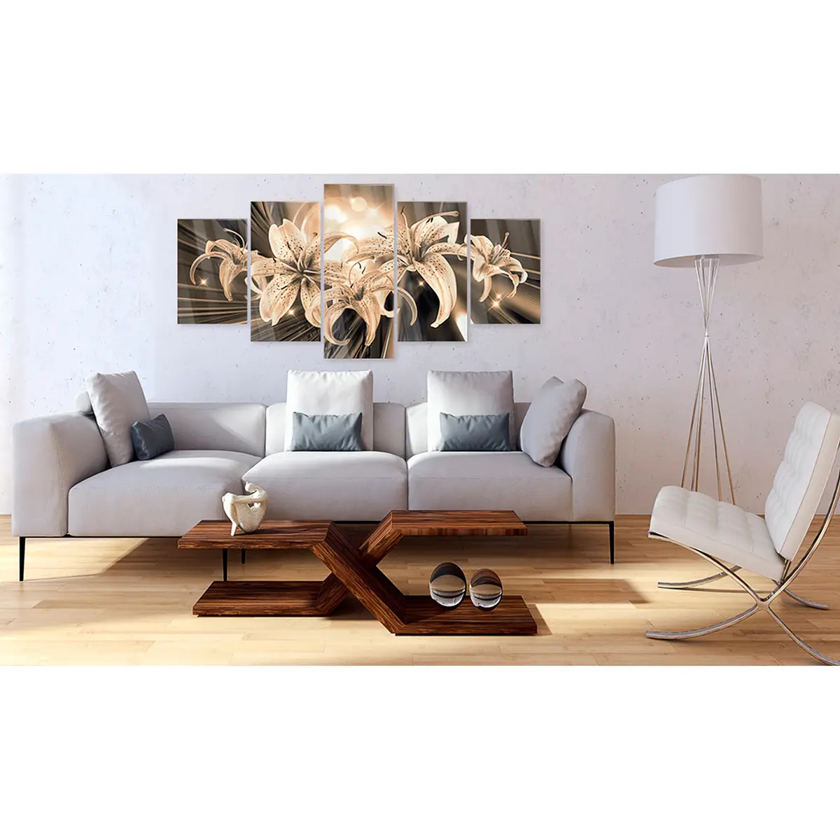Acrylglasbild Bouquet of Memories | Braun