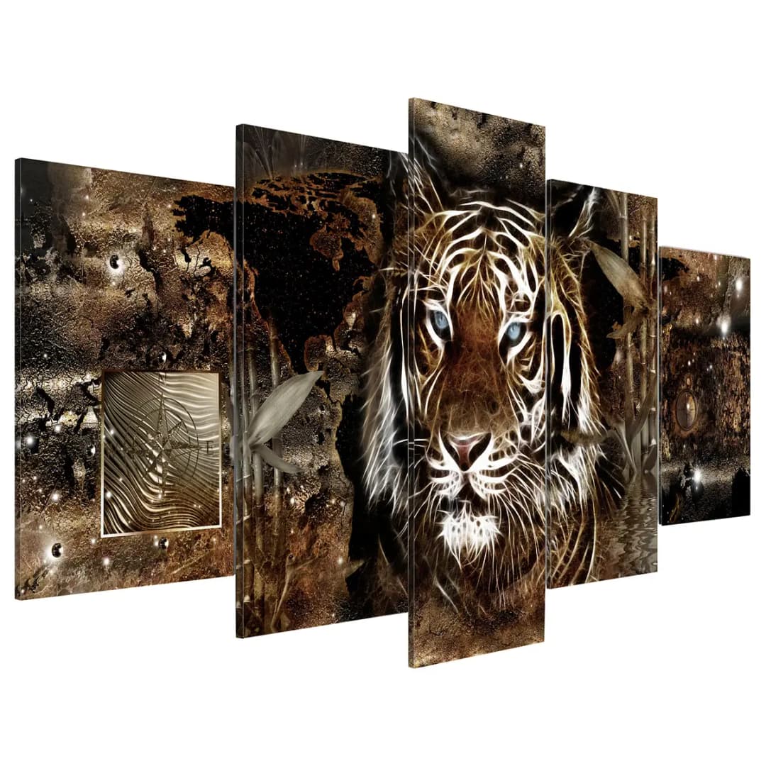 Acrylglasbild Guard of the Jungle | Braun