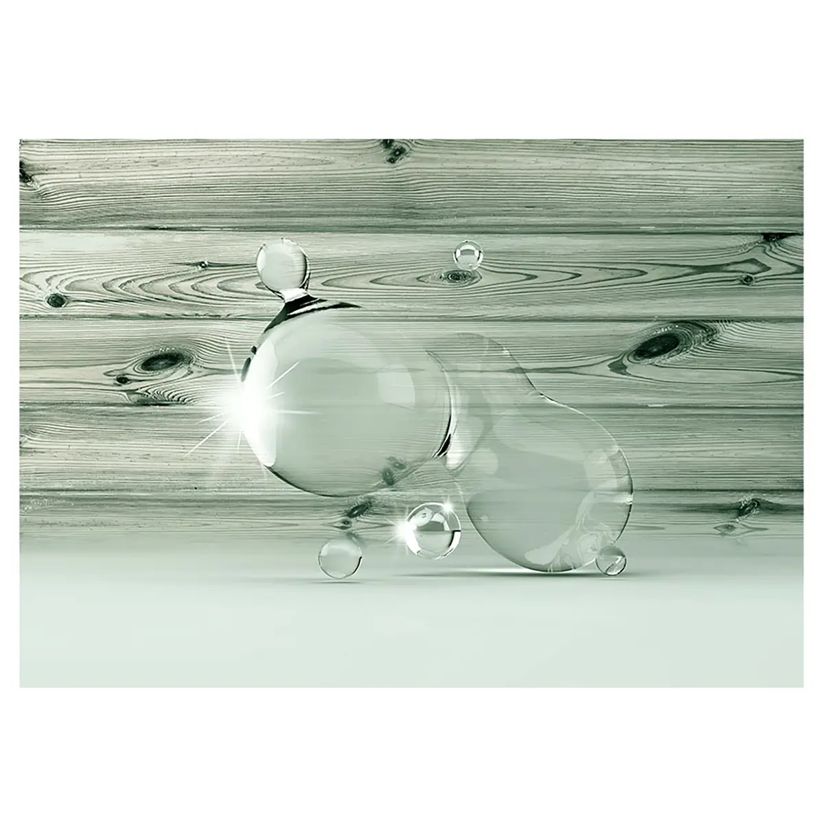 Vliestapete Beauty in Drops of Water | Grau