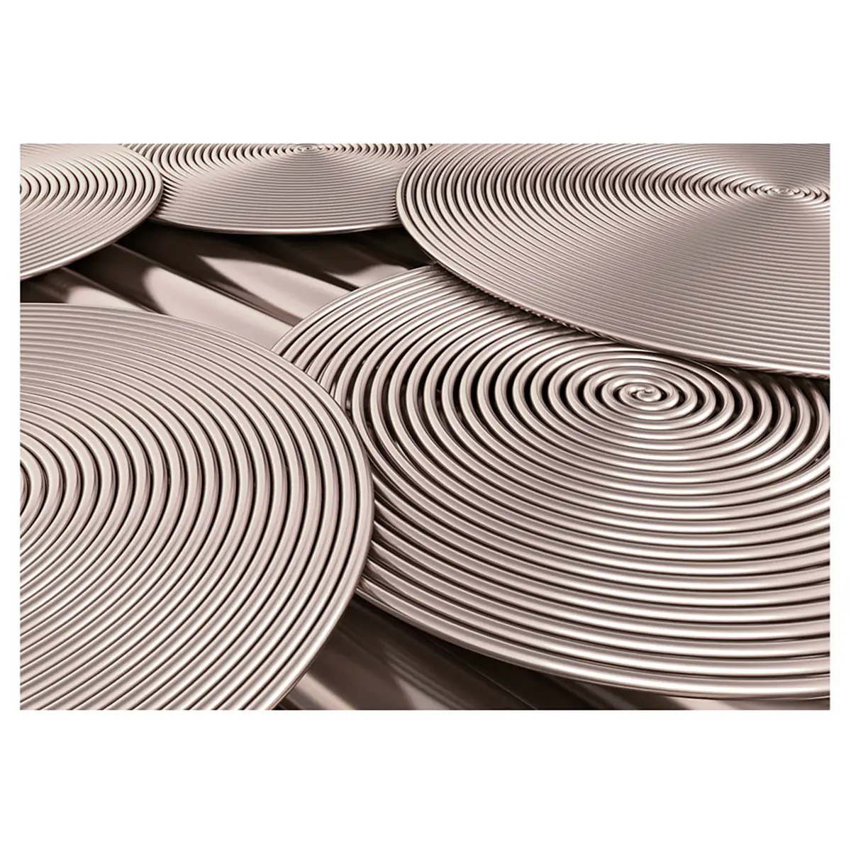 Vliestapete Copper Spirals | Gold