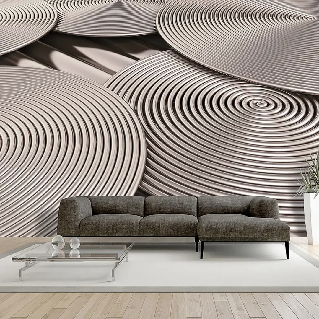 Vliestapete Copper Spirals | Gold