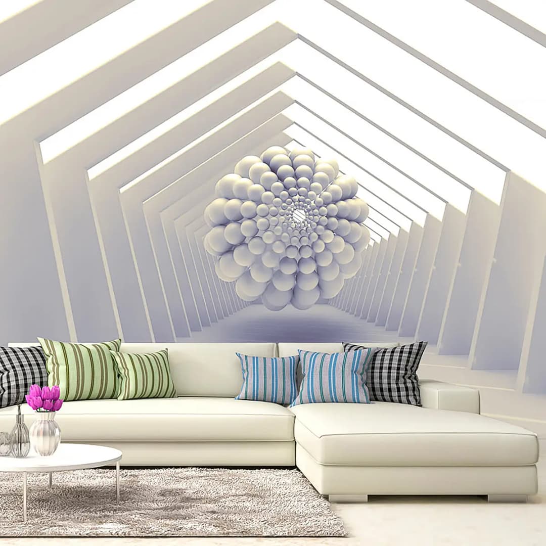 Vliestapete Futuristic Gateway | Grau