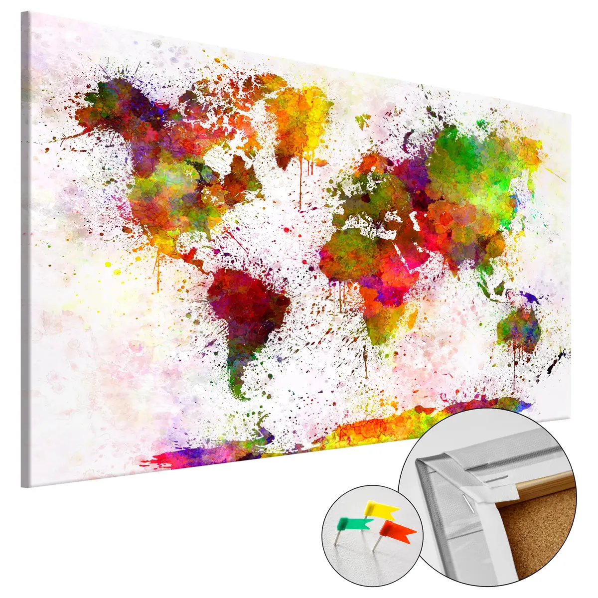 Korkbild Artistic World | Mehrfarbig