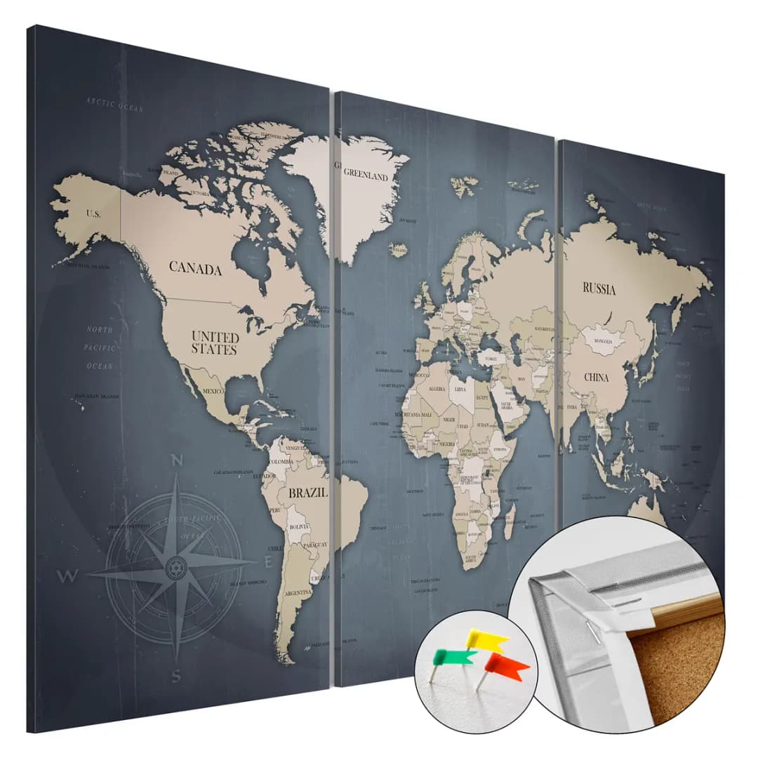 Korkbild Anthracitic World | Braun