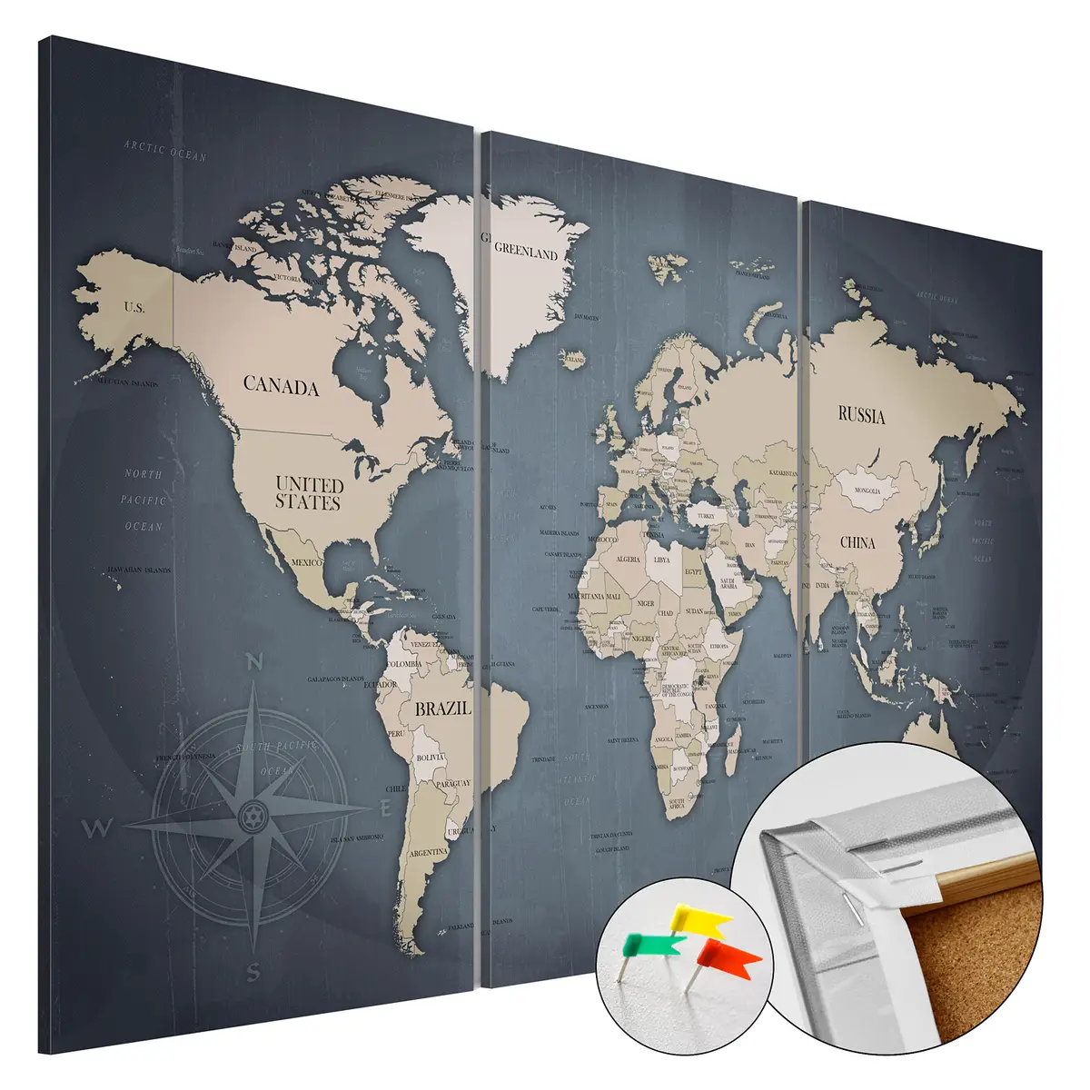 Korkbild Anthracitic World | Braun