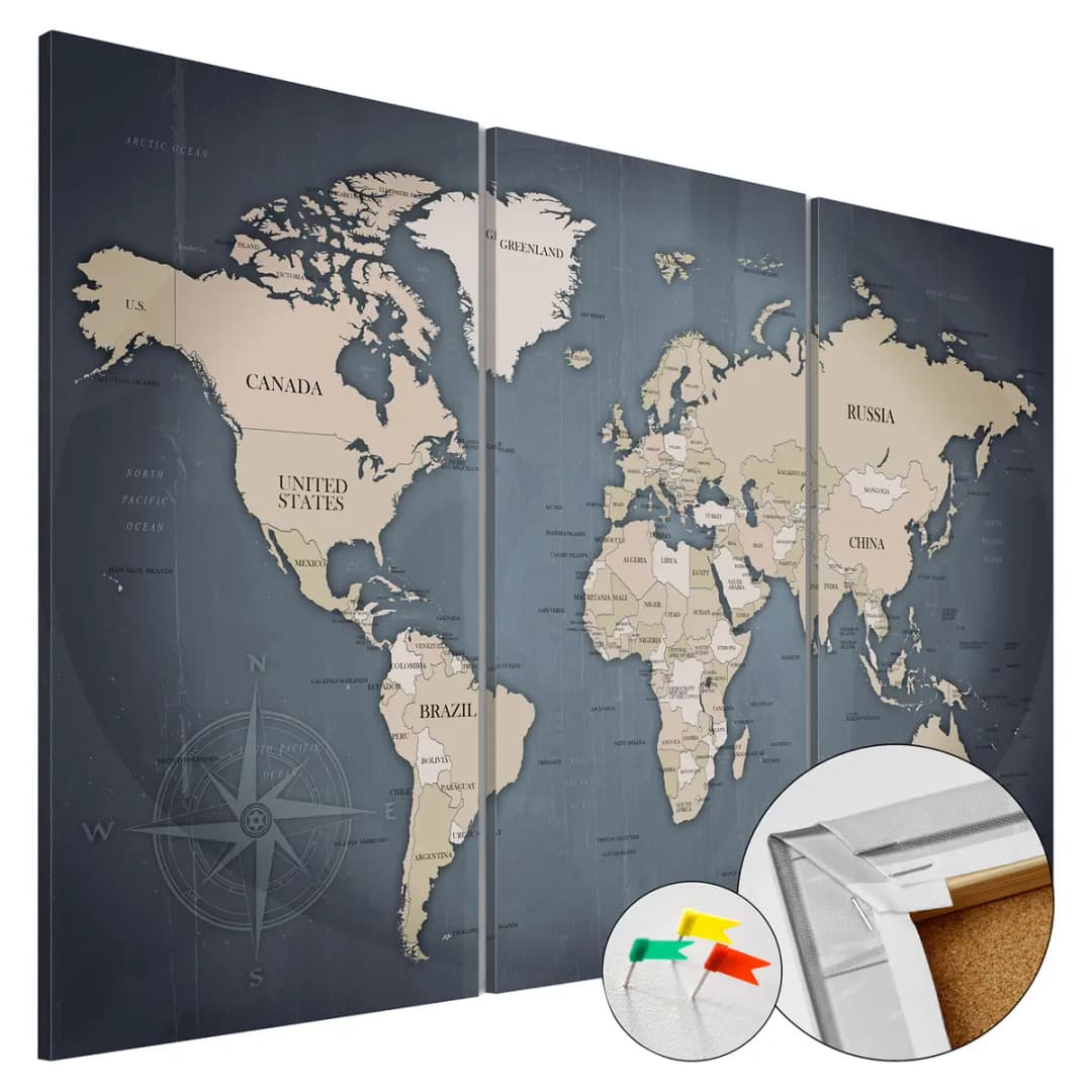 Korkbild Anthracitic World | Braun