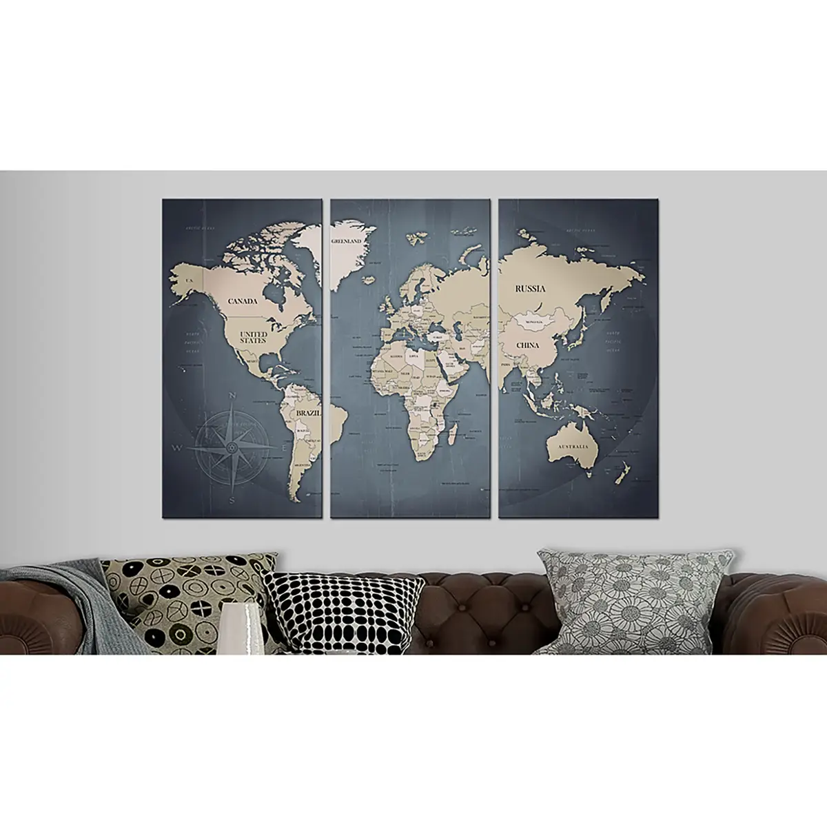 Korkbild Anthracitic World | Braun