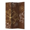 Paravent Autumnal Flora | Braun