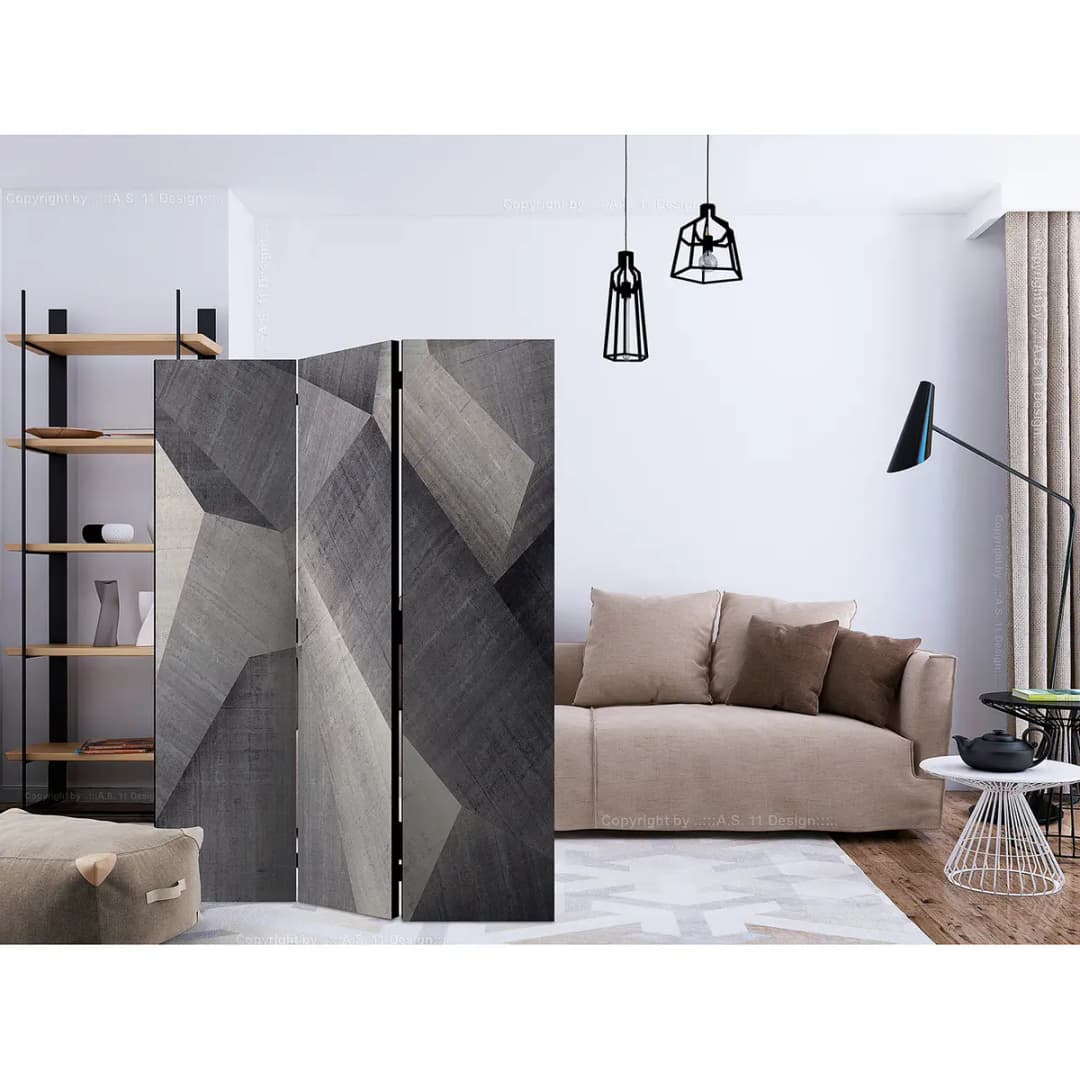 Paravent Abstract Blocks | Grau