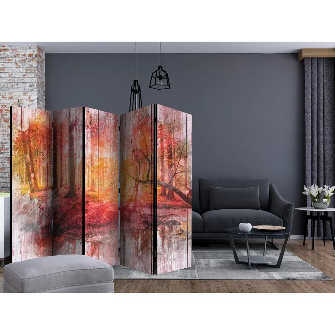 Paravent Autumnal Forest | Mehrfarbig