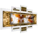 Bild A Sprinkling of Snow Leinen Gold 100 x 50cm | Gold