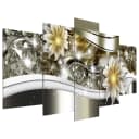 Bild Luminous Wave Leinen Multicolor | Mehrfarbig