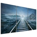 Bild A Journey in the Fog Leinen Blau 120 x 80cm | Blau