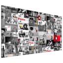 Bild Street Art Banksy Leinen Multicolor | Mehrfarbig