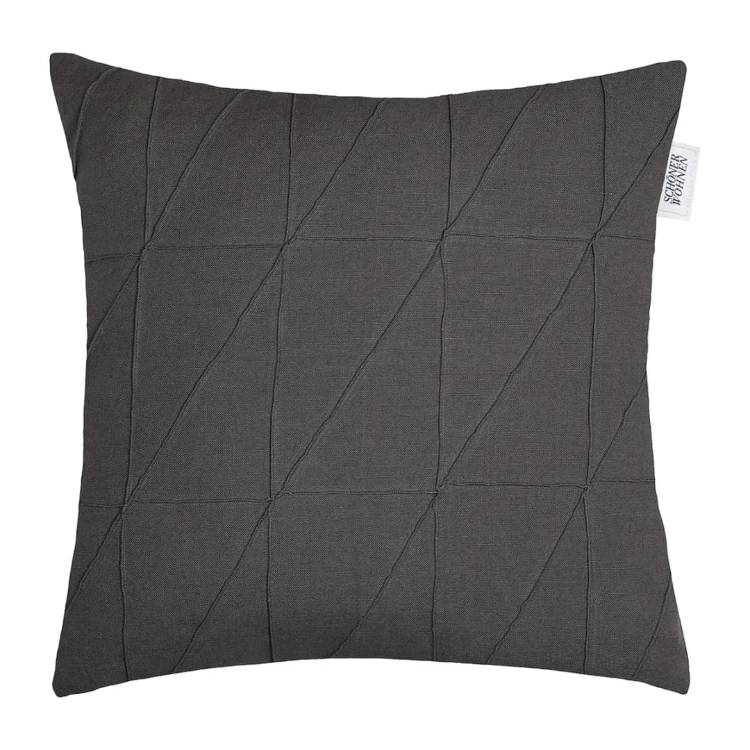 Kissenbezug Across Grau/Anthrazit 45 x 45cm | Grau