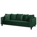 Sofa Elnora 3-Sitzer Grün/Dunkelgrün Samt | Grün