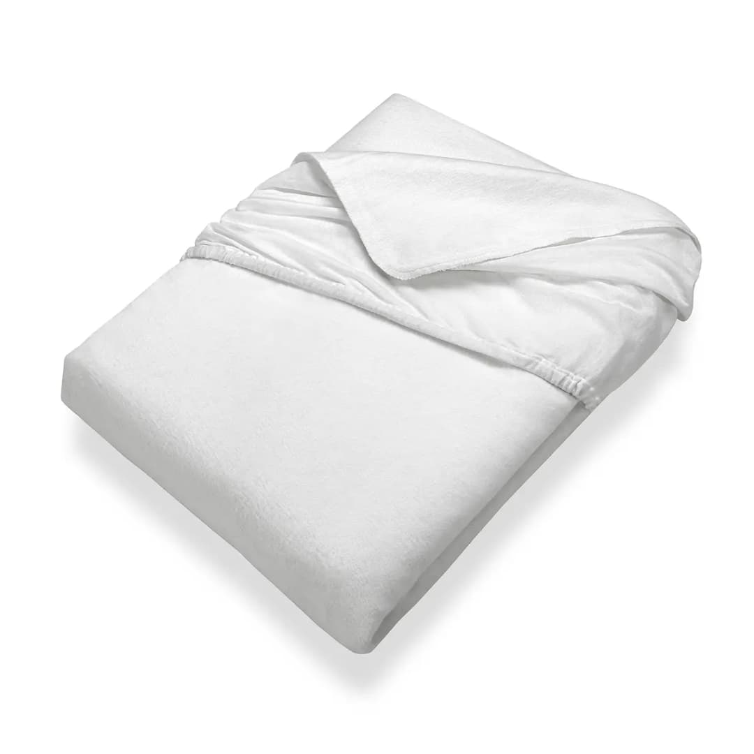 Spannbetttuch Kalmuck 180 x 200cm Weiß | Weiß