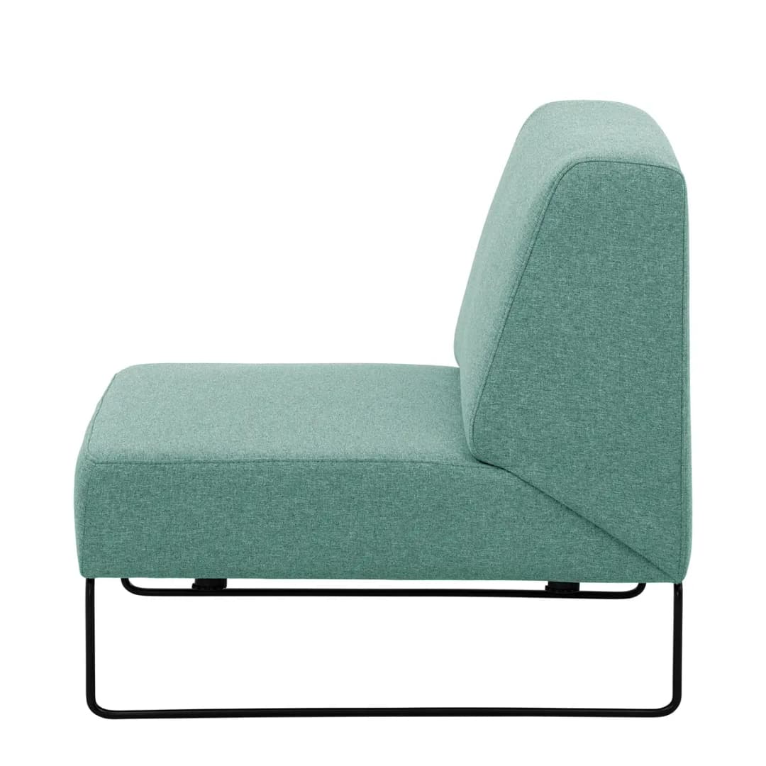 Sessel I Blau/Hellblau Webstoff Voer | Blau