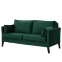 Sofa Voiron I 2,5-Sitzer Grün/Antikgrün Samt Ravi | Grün