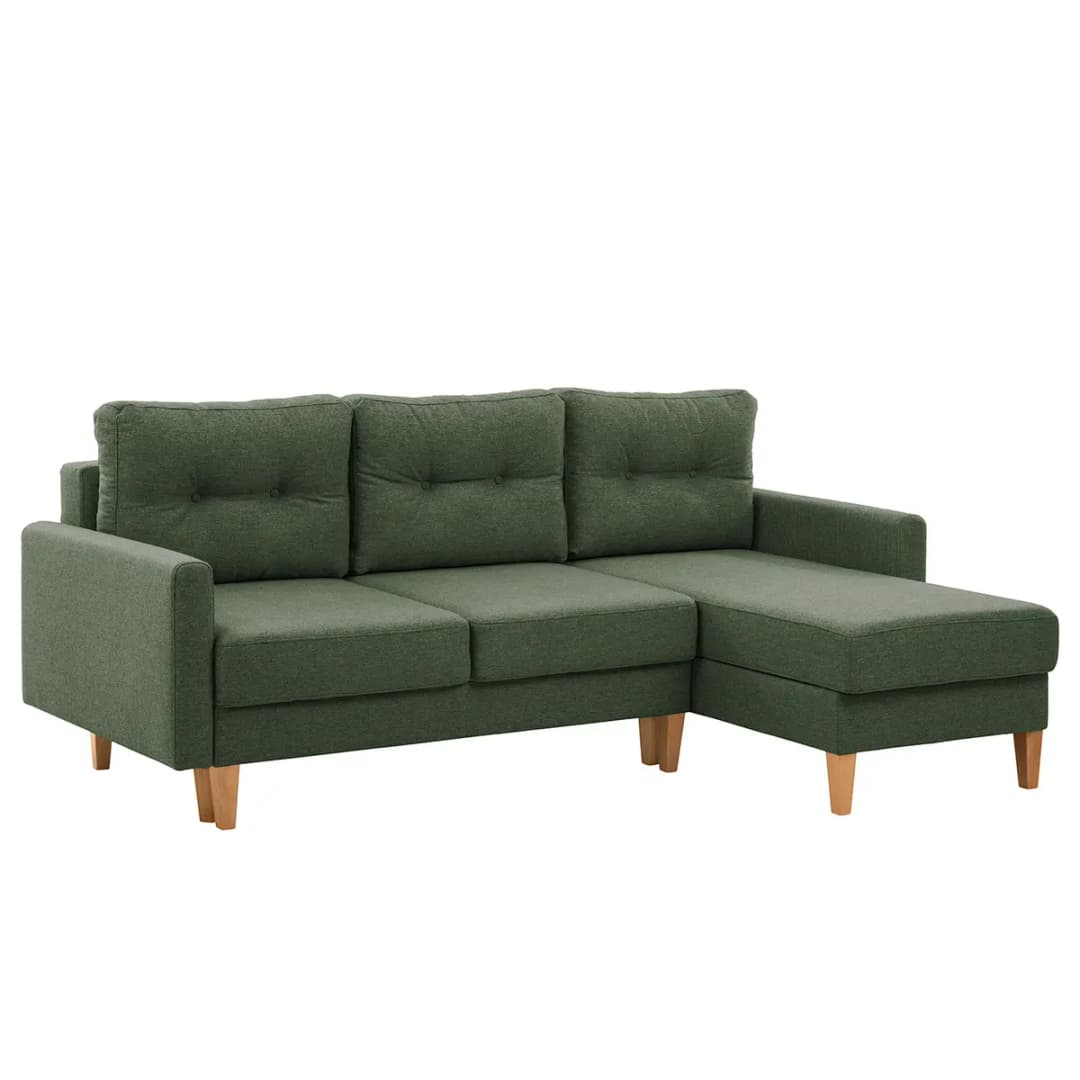 Ecksofa Koski I Grün/Grün Webstoff Ala | Grün