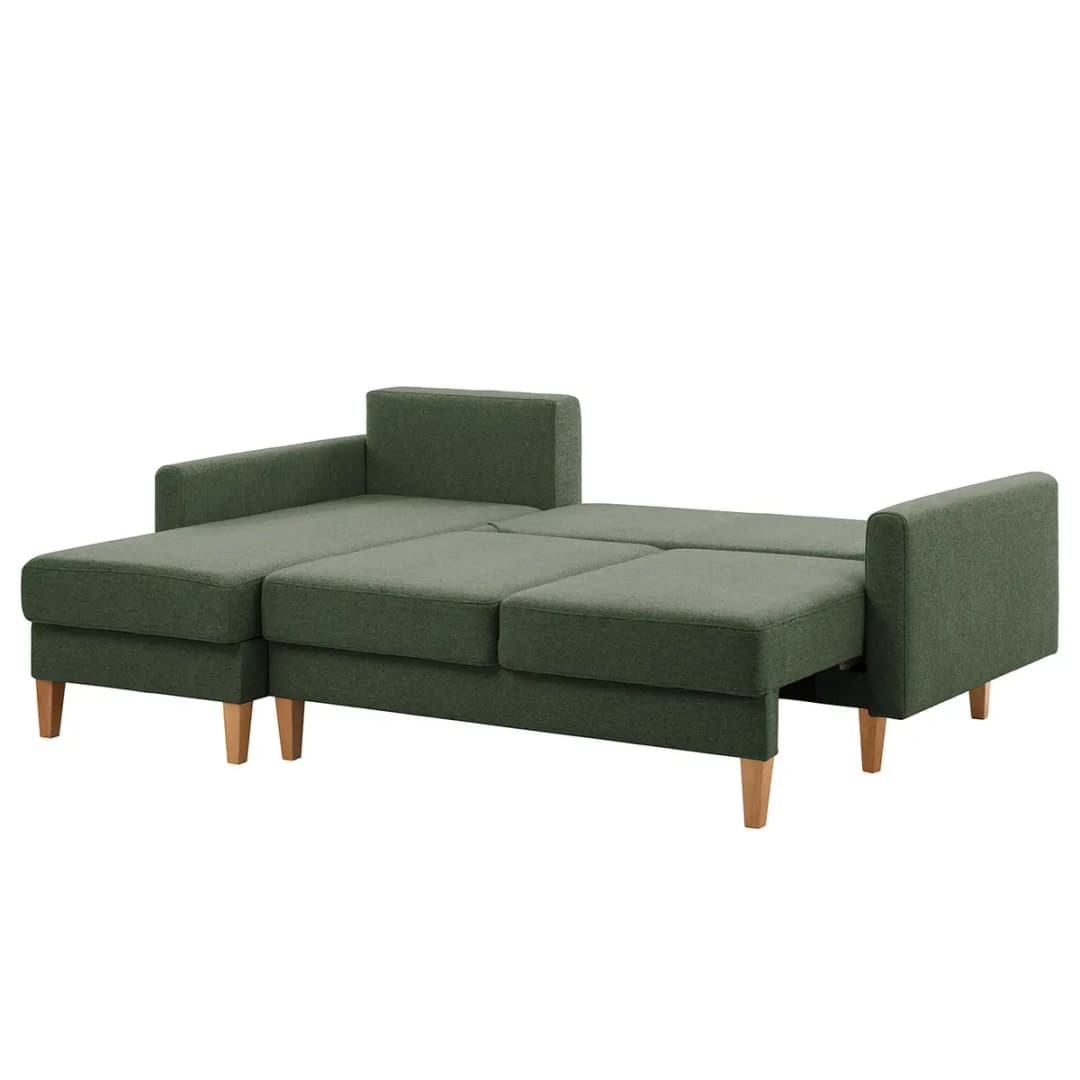 Ecksofa Koski I Grün/Grün Webstoff Ala | Grün