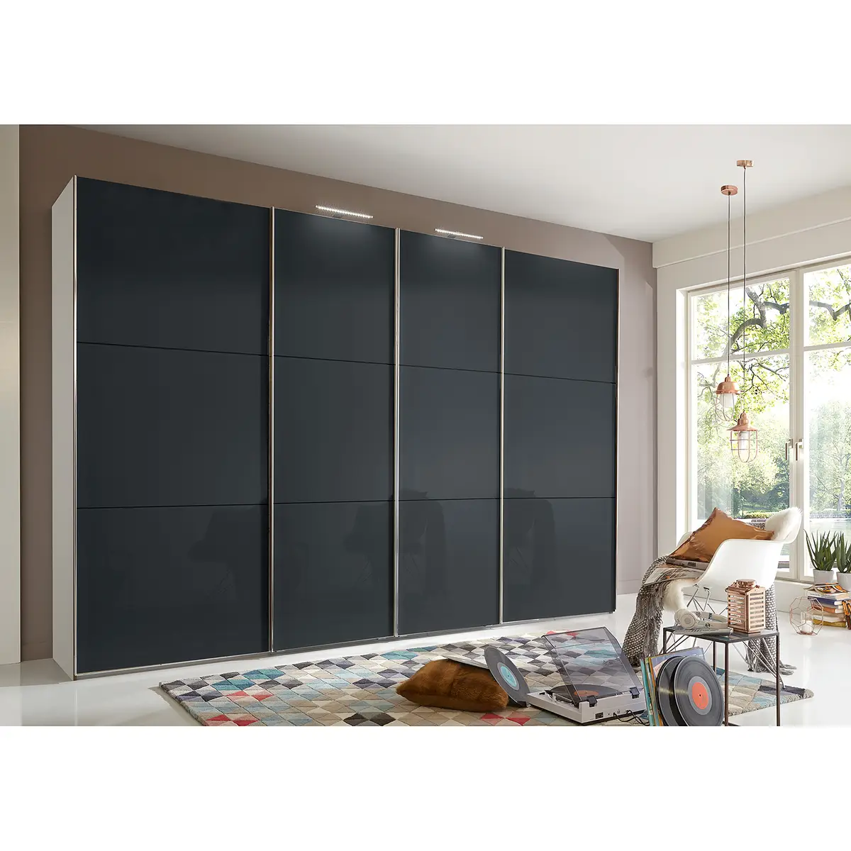 Schwebetürenschrank Level 36 C | Mehrfarbig