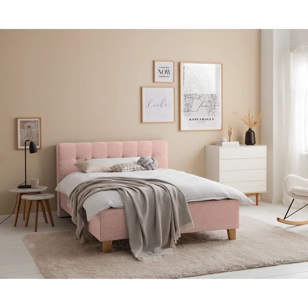 Polsterbett Woodlake I | Rosa