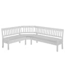 Eckbank Boston II 213cm Weiß/Kiefer Weiß | Weiß