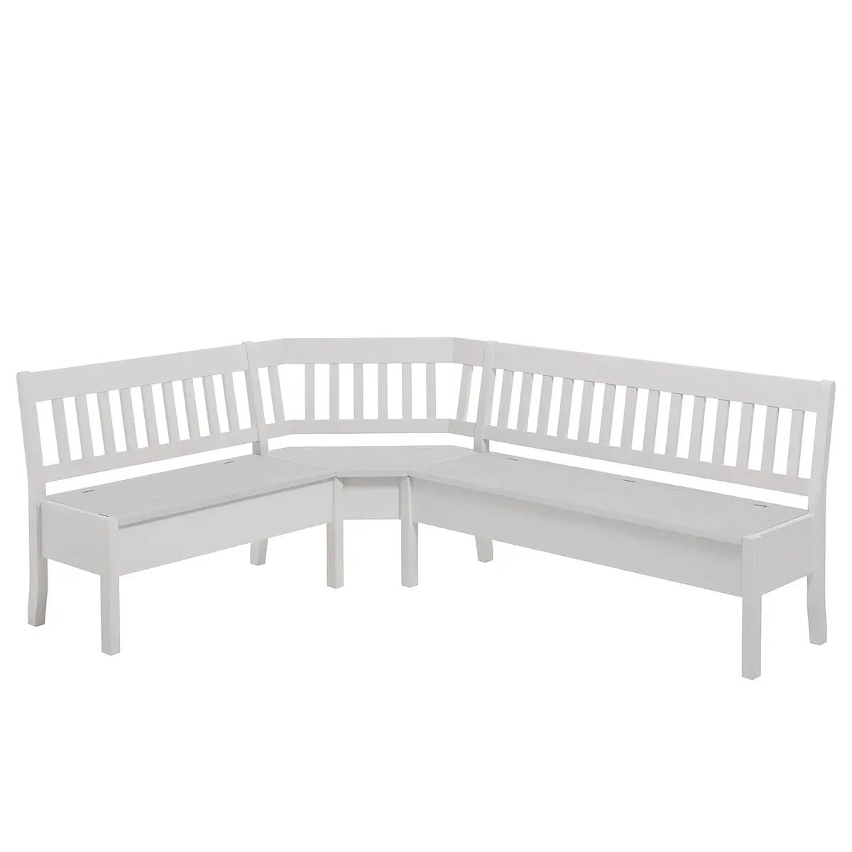 Eckbank Boston II 213cm Weiß/Kiefer Weiß | Weiß