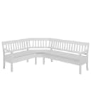Eckbank Boston I 213cm Weiß/Kiefer Weiß | Holztöne