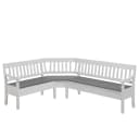 Eckbank Boston I 213cm Weiß/Kiefer Grau/Kiefer Weiß | Weiß