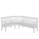 Eckbank Boston I 170cm Weiß/Kiefer Weiß | Weiß