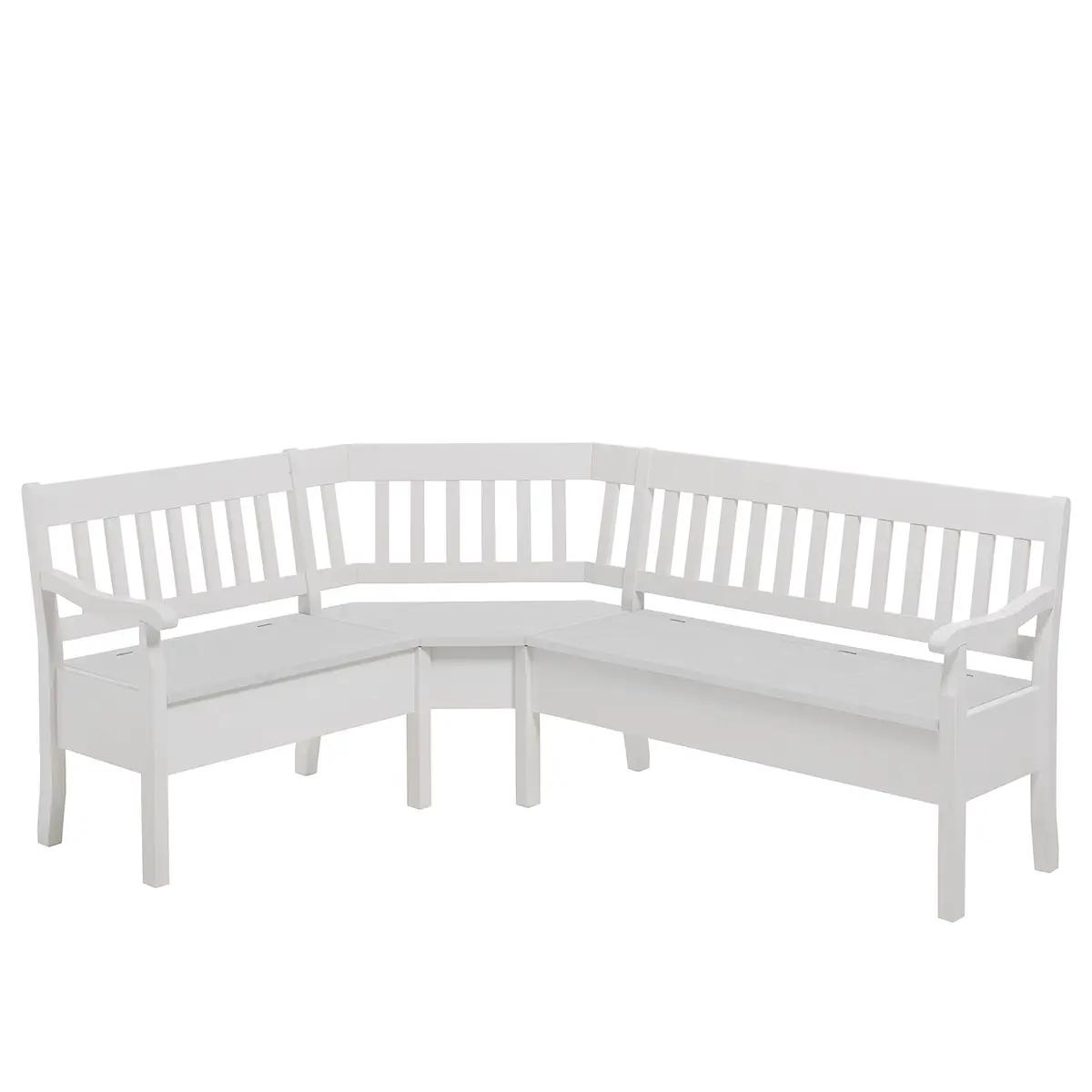 Eckbank Boston I 170cm Weiß/Kiefer Weiß | Weiß