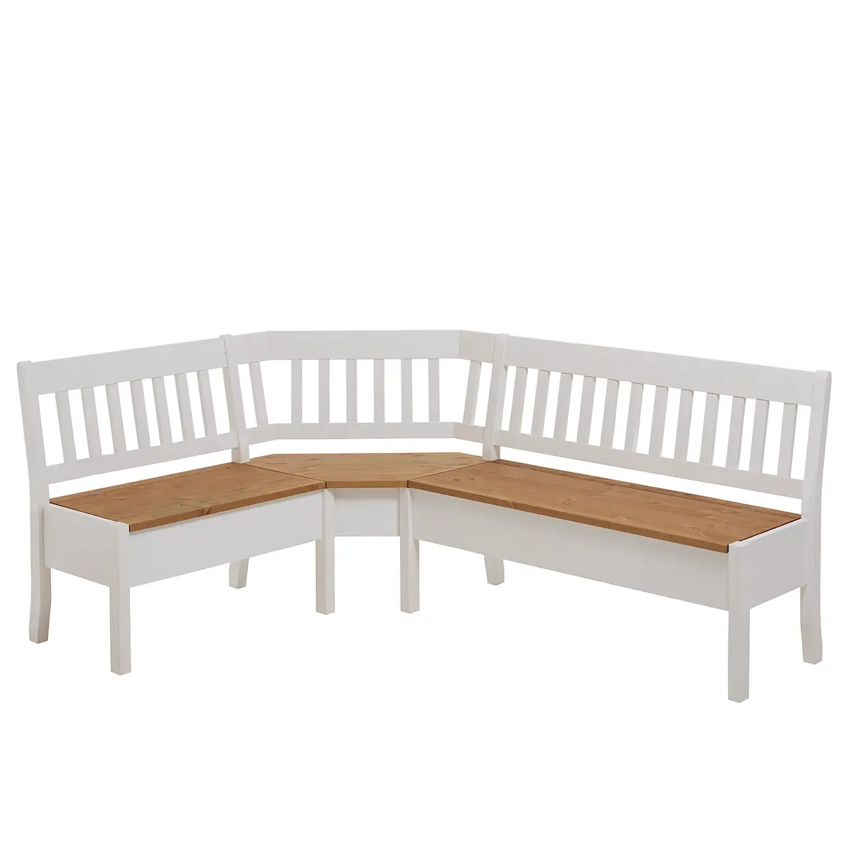 Eckbank Boston II 170cm Weiß/Kiefer Laugenfarbig/Kiefer Weiß | Weiß