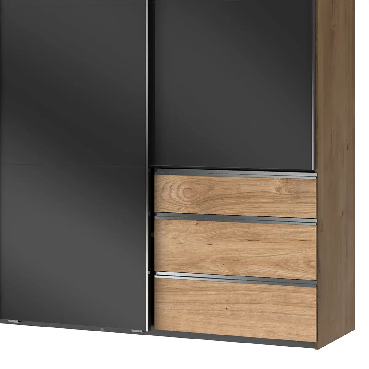 Schwebetürenschrank Level 36 C | Grau