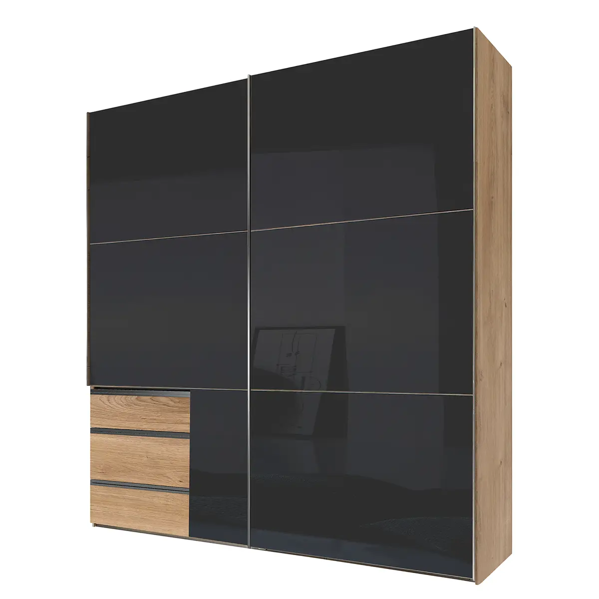 Schwebetürenschrank Level 36 C | Grau