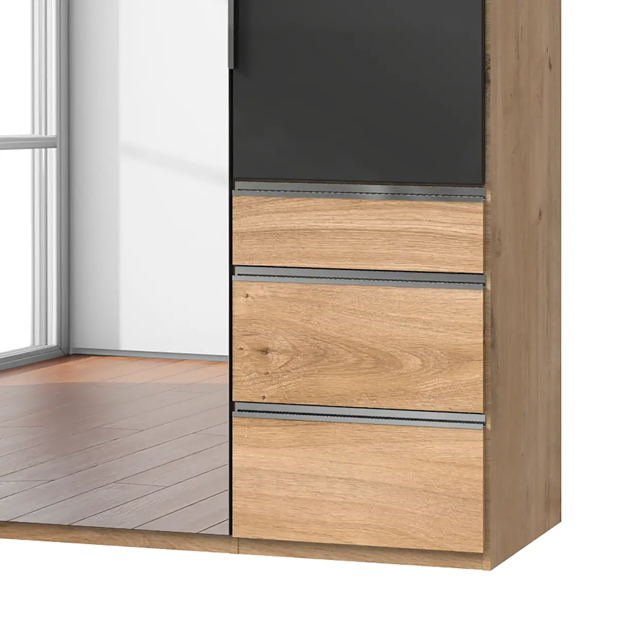 Drehtürenschrank Level 36 C | Holztöne