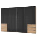 Schwebetürenschrank Level 36 C 350 x 236cm Hochglanz | Grau