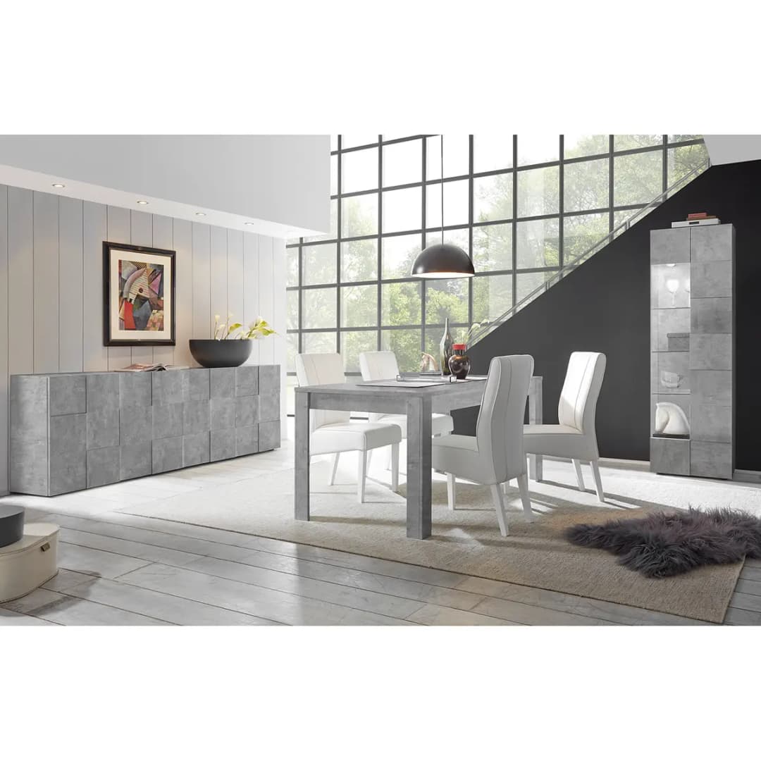 Standvitrine Dama | Grau