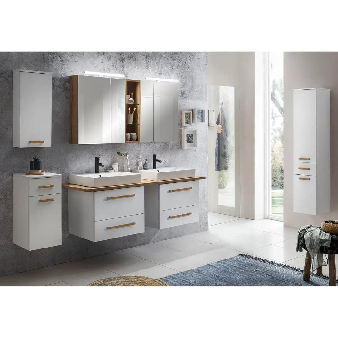 Hochschrank Duo | Weiß